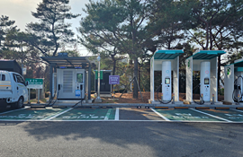 사격장 본관동주차장 내 전기차 충전기 모습