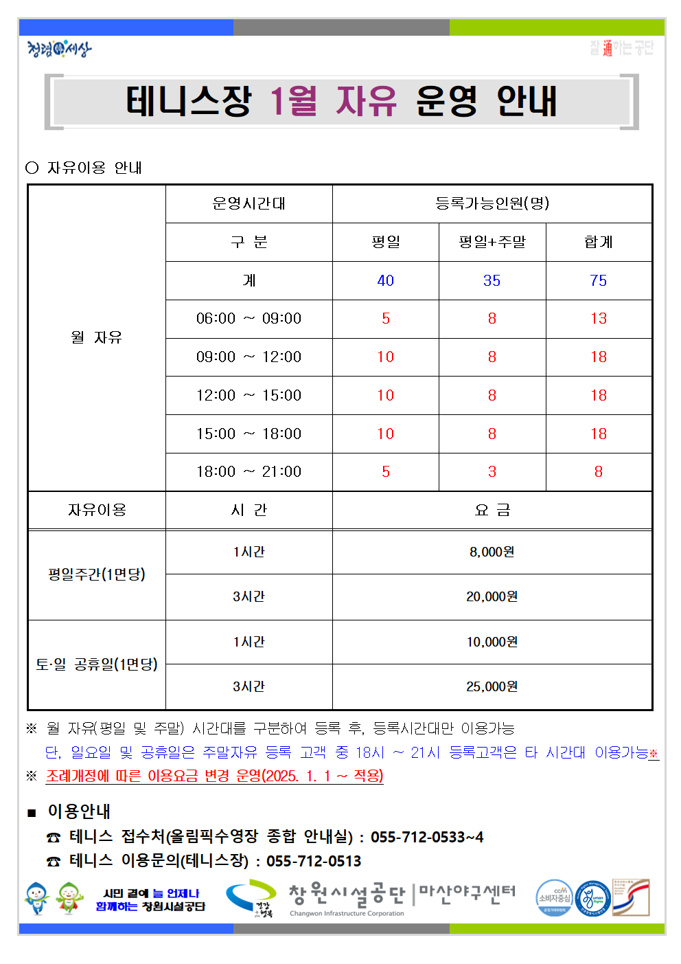 1월 프로그램 운영 안내 붙임 파일 참고