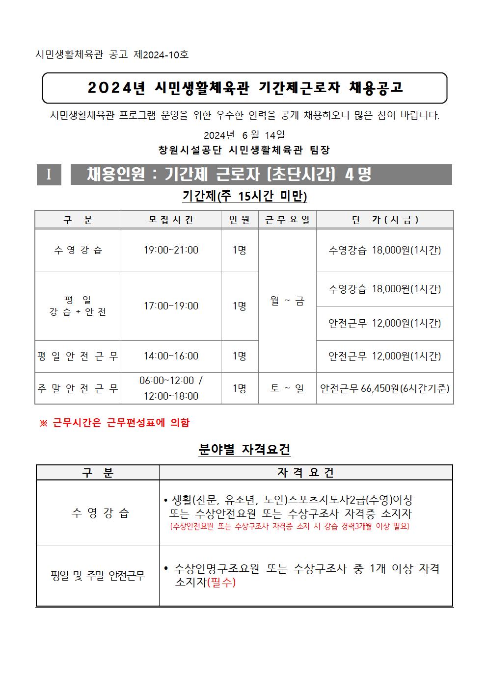 2024년 시민생활체육관 기간제(초단시간)근로자 채용 공고_1