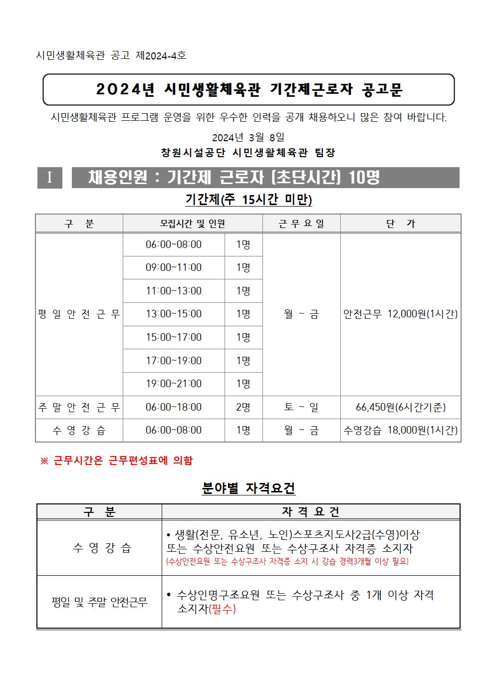 [시민생활체육관] 기간제근로자 채용모집 공고_1