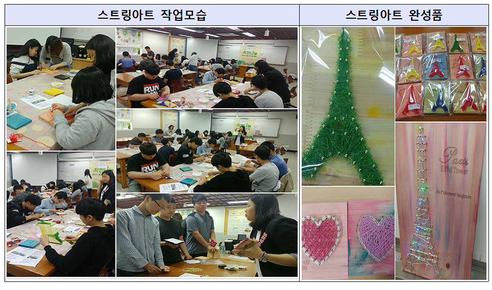 도계중학교 스트링 아트 재능기부 봉사활동_1